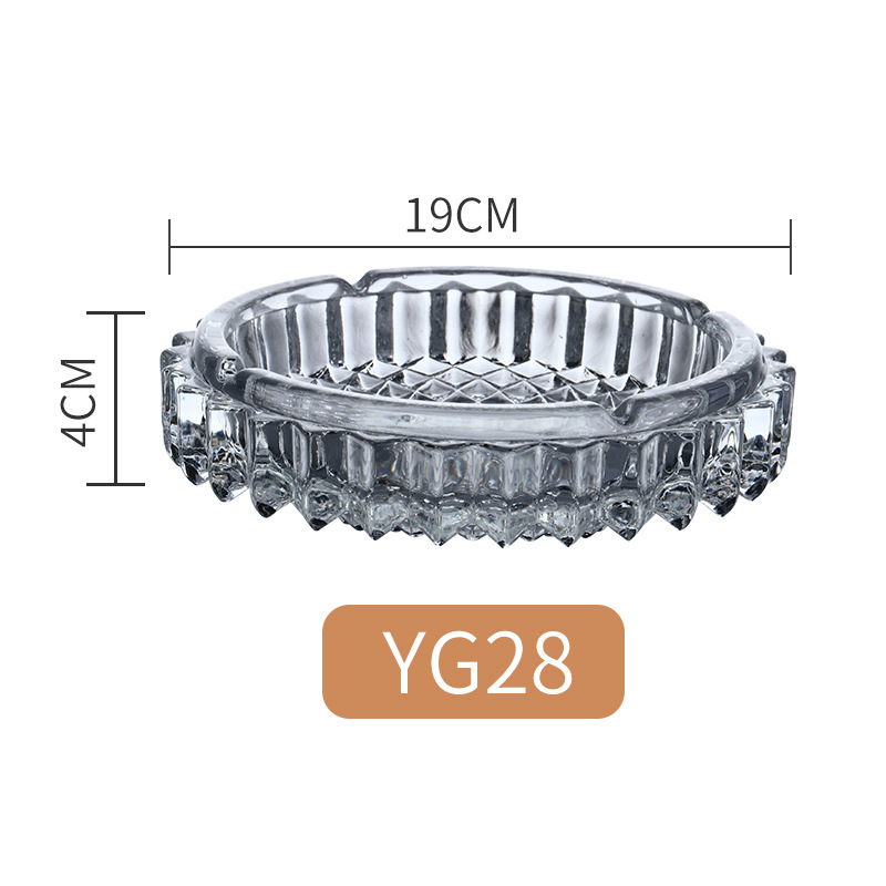 Ceniciero de vidrio casero, cigarrillo redondo, cenicero transparente, bar, bar, restaurante, KTV, se puede imprimir LOGO