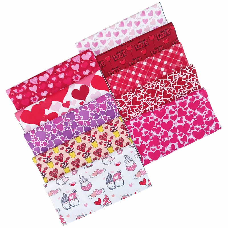 Amazon Valentine's Day Handmade cloth head cloth group DIY patchwork love plaid letter digital printing fabric