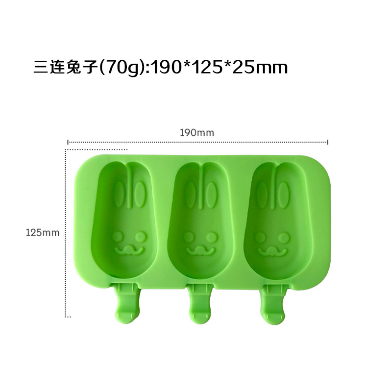 Molde de helado casero helado pudín elíptico helado viejo helado molde de helado con palo y cubierta en stock