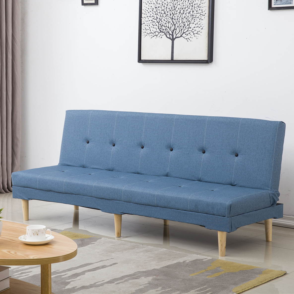 Fábrica directa sofá pequeño tipo simple cama plegable alquiler de alquiler económico esquina sala de estar dormitorio tienda al mediodía