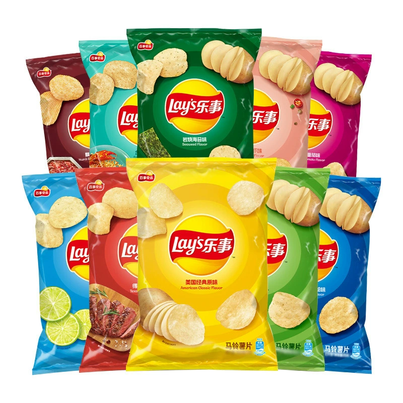 Картофельные чипсы большой пакет 70г*10 пакетов оригинал вкус огурца целая коробка новогодние закуски подарочный набор