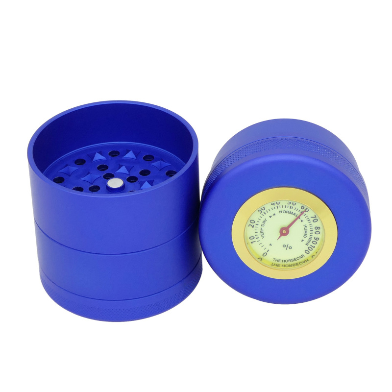 欧米の爆発航空アルミ製のタバコ磨き器の新製品63mm 5層のダイヤモンド歯は湿度計のタバコ磨き器を持っています。|undefined