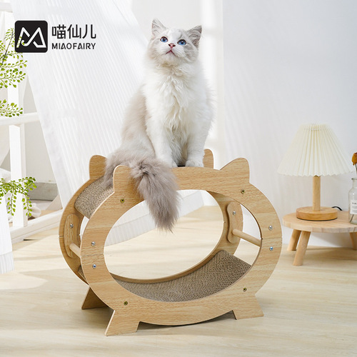 Meow Fairy TV style vertical cat scratching board corrugated paper replaceable claw grinding tool universal cat nest for all seasons