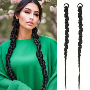 Wig bubble braid European and American style simulation boxing twist braid long braid dyed sweet cool hot girl ponytail twisted dirty braid