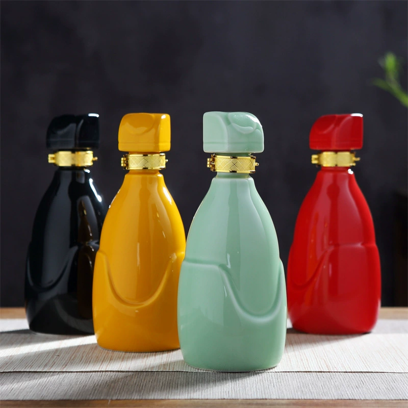 Бутылка вина керамика 1 кг творческая личность винная банка пустая бутылка вина герметичная бутылка белого вина фарфоровая бутылка 500 мл