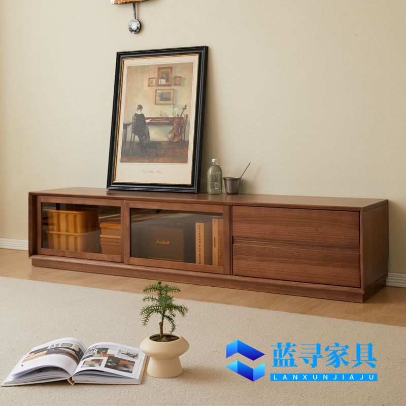 Coffee Table Tv Cabinet Combination Light Luxury Living Room Home Small Apartment All Solid Wood New Chinese Style Bedroom Tv Cabinet Complete