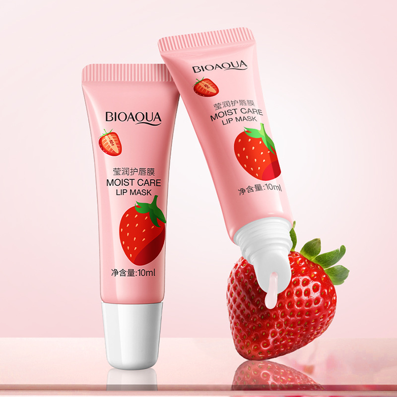 Boquan Ya Love Strawberry Lip Protector, crema labial para diluir las marcas labial, hidratación, máscara labial universal para hombres y mujeres. image 4