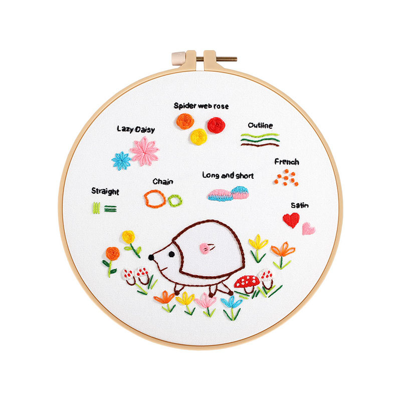 Original DIY bordado hecho a mano paquete de material animal bicicleta puntada combinación de nivel de entrada principiante práctica transfronteriza Inglés
