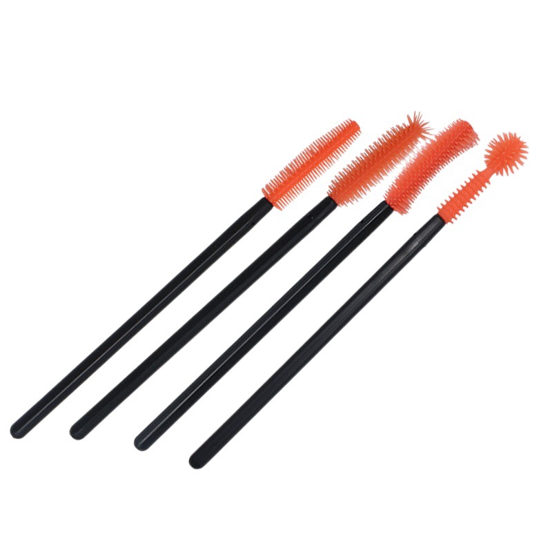 Factory wholesale disposable silicone eyelash brush soft silicone spiral brush eyelash curl eyebrow brush eyelash makeup brush