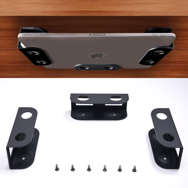 BYMECOST Under-Desk Laptop Stand, Metal Under-Desk Storage Rack BYMECOST Under-Desk Laptop Stand, Metal Under-Desk Storage Rack