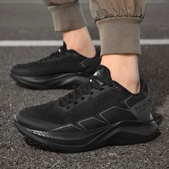 2024春款厚底潮流運動鞋輕便透氣飛織跑步鞋男青少年學生運動鞋