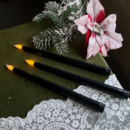 LED slender rod candle electronic candle Christmas decoration remote control electronic candle wedding and celebration pastoral decoration ornament