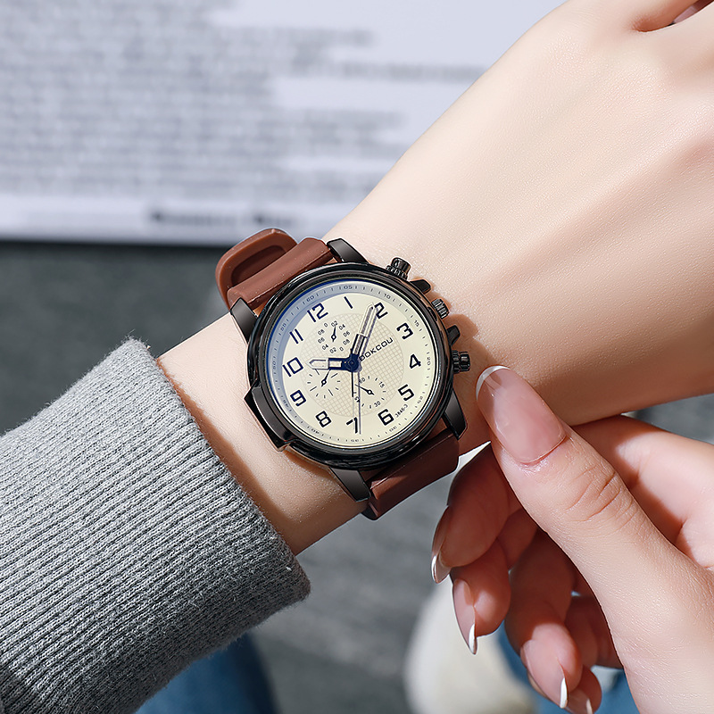 Ins Senior high school Students Male and Female College Style Examination Retro Art Trend Joker Couple Watch Casual Atmosphere