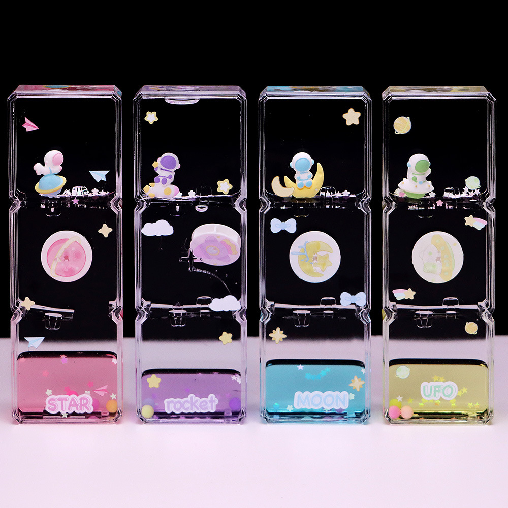 흐릿한 행성 - 3방향 오일 방울 [색상 랜덤]