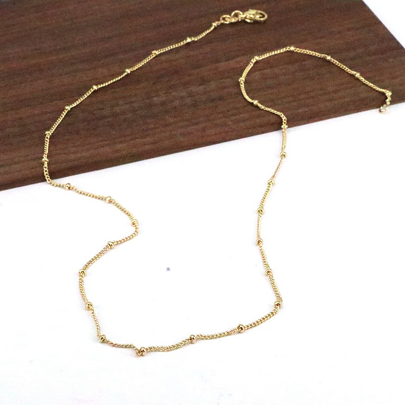 Bead Chain Chain Type 1 Piece Quantity Simple Style Geometric Solid Color Alloy Copper Plating Unisex Necklace