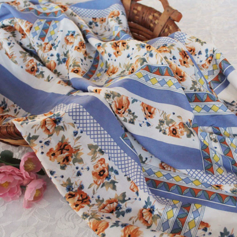 Шифон шелковая ткань, летний пижама, домашняя одежда, floral print