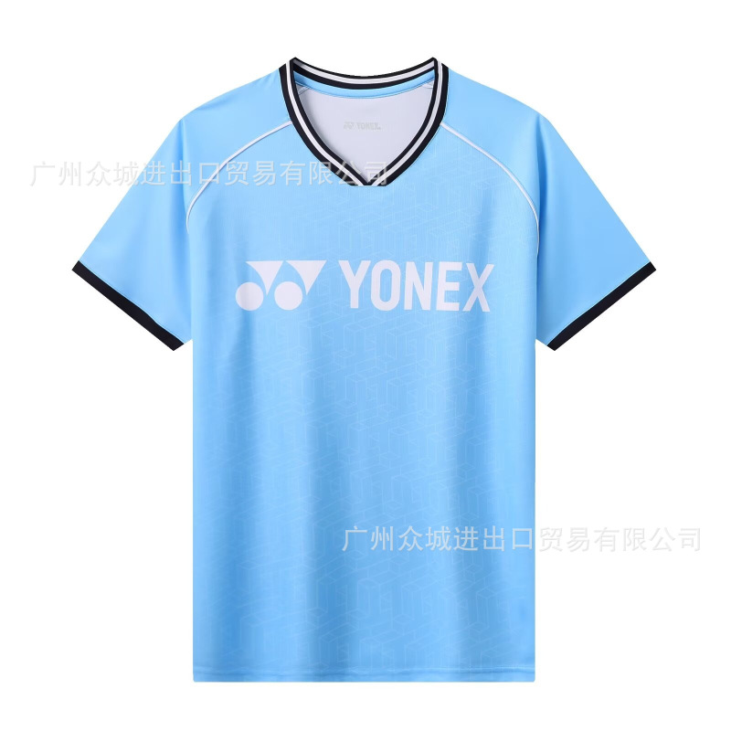 夏の新型yyバドミントン服男女半袖試合服子供通気訓練服速乾運動tシャツ印字|undefined