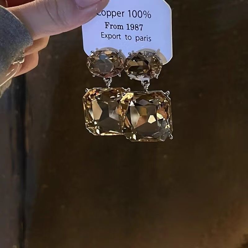视觉盛宴!简约个性时尚超闪气质耳环千金名媛风高级感百搭耳饰女|undefined
