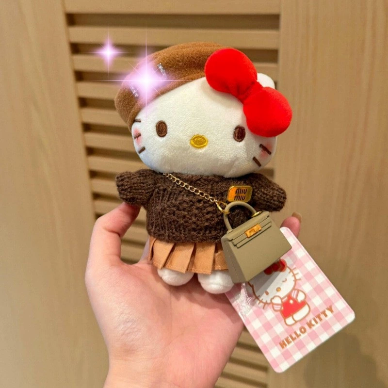 Hello Kitty, sanrio, оригинальная плюшевая кукла, брелок, подвеска