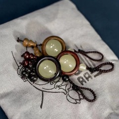 紫檀木夜光鑰匙扣男女生包包掛件車鑰匙鏈掛飾直播擺攤貨源批發