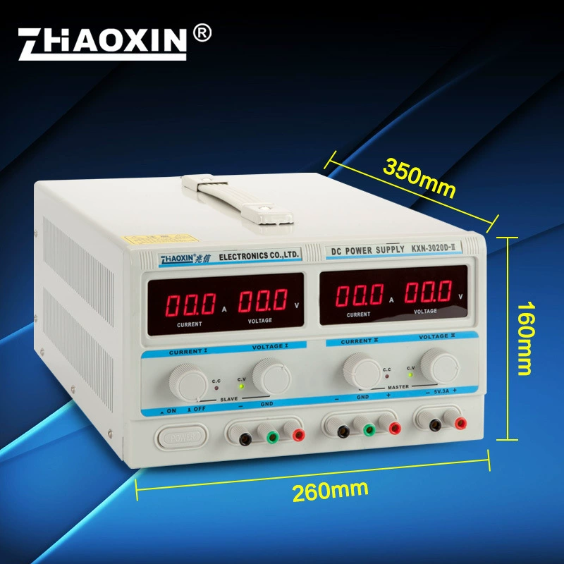 Стабилизированный источник питания постоянного тока KXN-3020D-II, двусторонний независимый выход, регулируемый импульсный источник питания, цифровой дисплей, источник питания Megatron