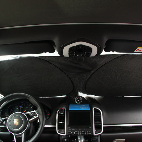 Car sunscreen sunshade coated with silver titanium silver sunshield Car double circle front sunshield