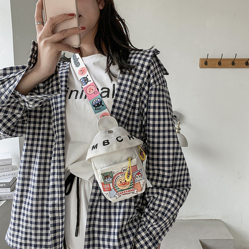 Children's mini rucksack printed chest bag super cute graffiti student crossbody bag female summer parent-child bag