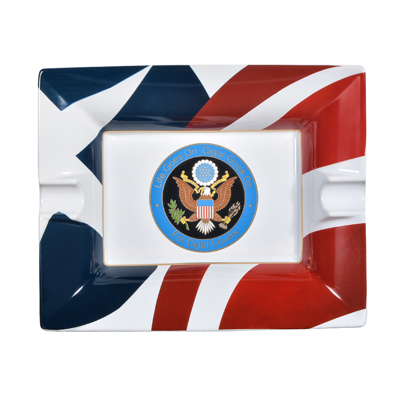 伟龙鑫批发雪茄烟灰缸 陶瓷雪茄缸家用客厅创意烟灰缸雪笳专用缸