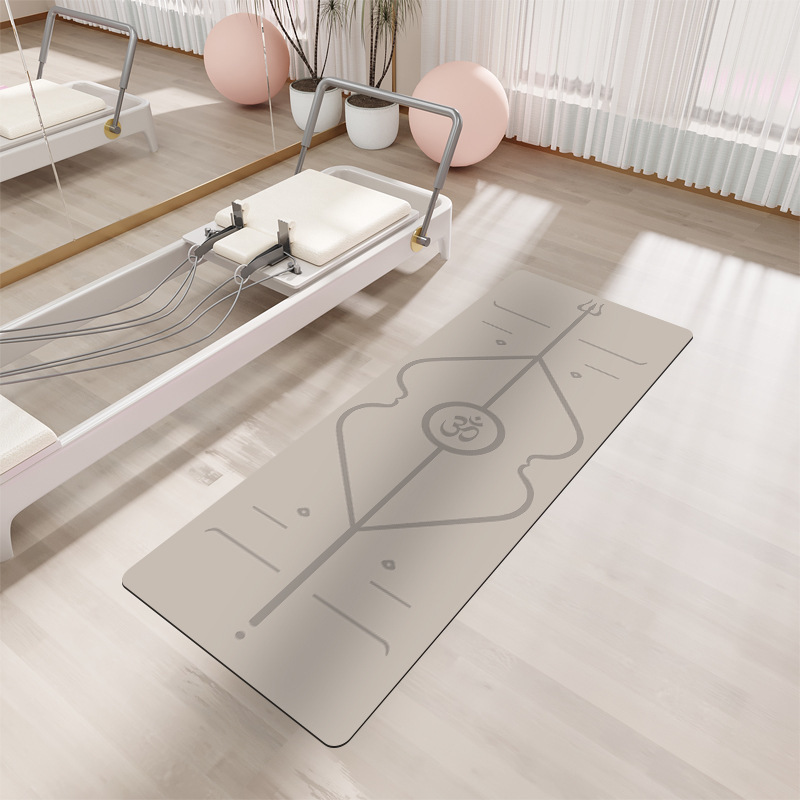 Cross-border manufacturer PU rubber yoga mat widened anti-slip wear-resistant position line tuhao mat sweat-absorbing yoga mat Cross-border manufacturer PU rubber yoga mat widened anti-slip wear-resistant position line tuhao mat sweat-absorbing yoga mat