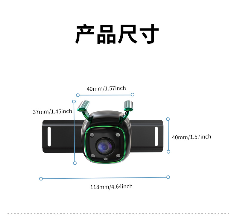 Car-Mounted Baby Monitor 5inch Monitor + Night Vision Camera Rear View Monitoring Image