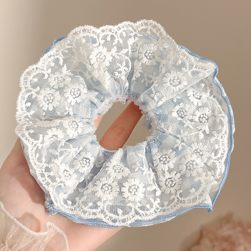 2 # Encaje a cuadros azul cintura pequeña unos 16cm