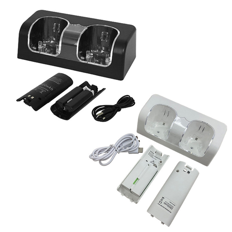 Wii Blu-Ray Dual Charging Wii Handle Charging Stand Battery Charger Set Game Handle Accessories Wii Sofa Charger