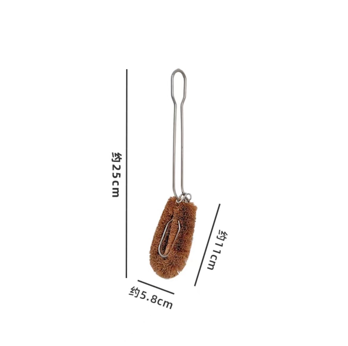 코코넛 야자 냄비 브러시 1개