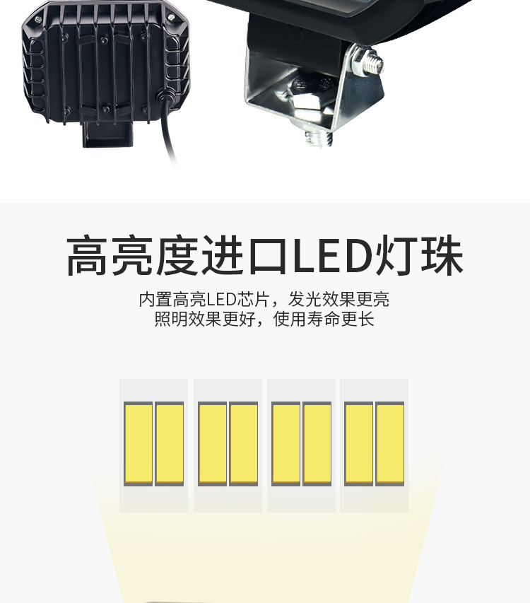 led motorcycle spotlight off-road vehicle external work light motorcycle electric vehicle spotlight modified auxiliary light cross-border