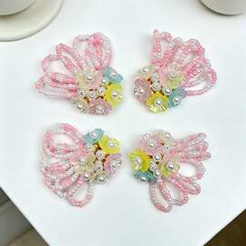 甜美多巴胺色系 diy胸花衣帽鞋花发夹服饰包包装饰半成品辅料批发