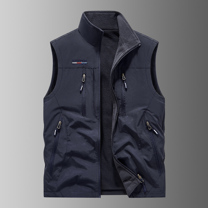 Nuevo chaleco al aire libre transfronterizo hombre multibolsillo chaleco de herramientas de mediana edad suelta chaleco de ocio chaleco 3908