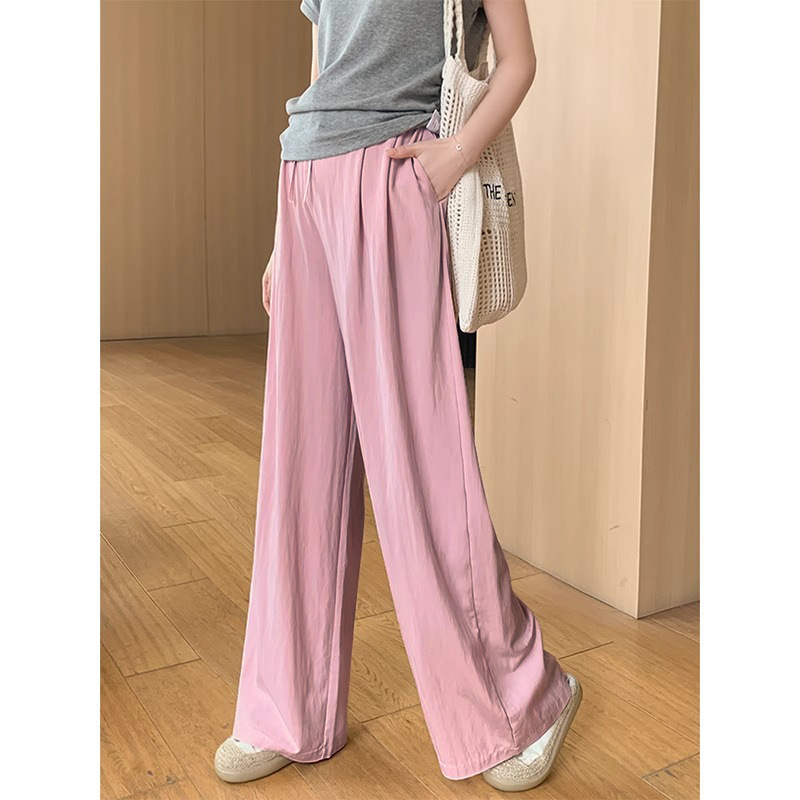 Plus-Size Maternity Pants Spring/Summer 2026 New Thin Wide-Leg Pants That Don'T Squeeze the Belly and Cover the Belly, Maternity Long Pants