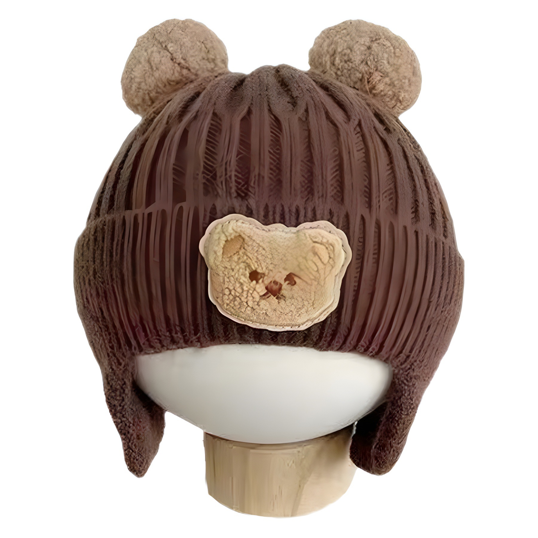 Παιδικό φθινοπωρινό και χειμωνιάτικο μάλλινο καπέλο με ζεστό βελούδινο πλεκτό καπέλο για αγόρια και κορίτσια, τρισδιάστατο καπέλο προστασίας αυτιών με κινούμενα σχέδια δεινοσαύρων για μωρά_voghion.com