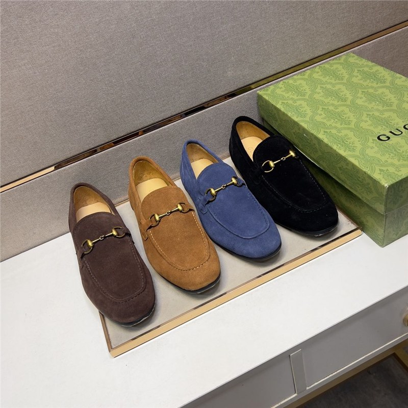 Men's Casual Leather Shoes New Fashion Horsebit Business Loafers Trendy High-End Luxury Men's Leather Shoes