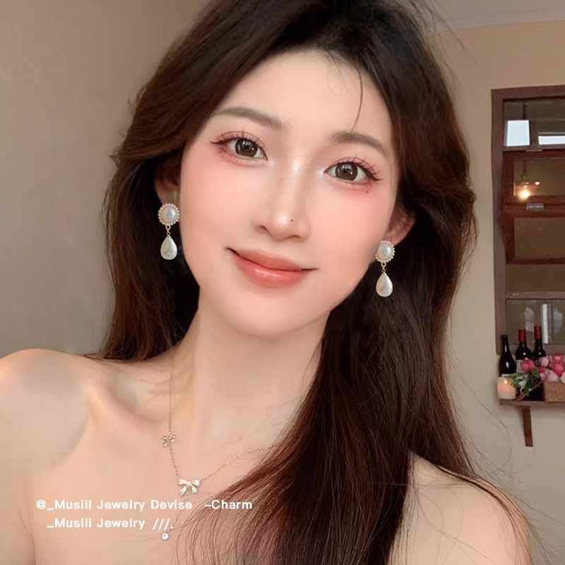 高级感仿珍珠耳夹无耳洞女2025新款爆款耳环小众设计感法式气质饰|undefined