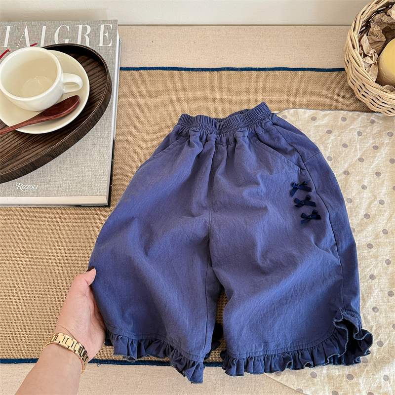 Summer trousers girl's with bow