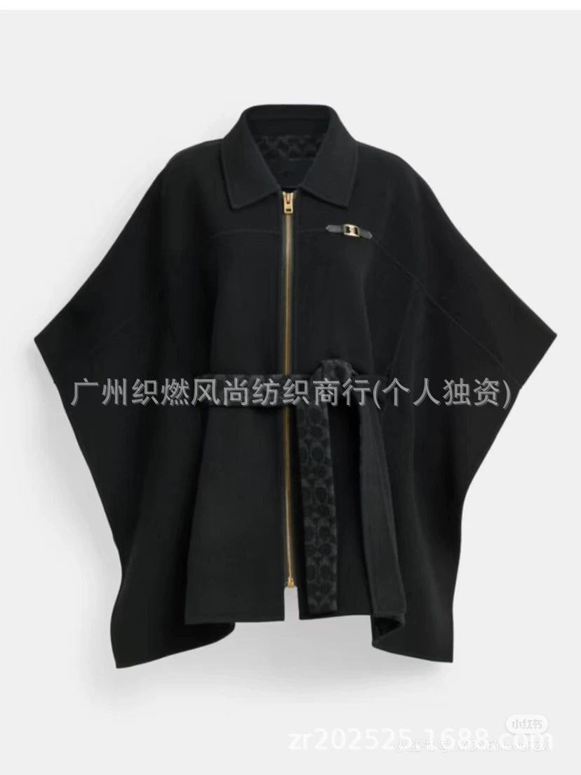 Cashmere trench coat, keep warm cloak, belt, wholesale