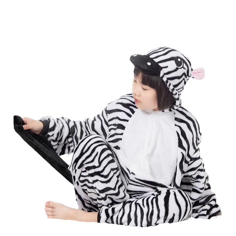 Lote directo de fábrica de coral de lana de los niños pijamas de una sola pieza de primavera y otoño de dibujos animados animal Niña bebé franela desgaste exterior de los niños