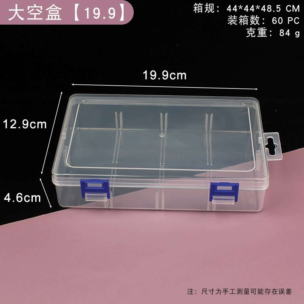 RSNN Square Transparent Plastic Storage Box for Accessories with Beads - Clear Mini Box