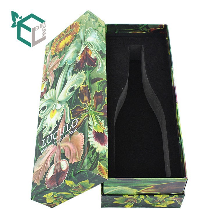 专业定制精美单支装香槟酒盒创意设计印刷酒盒配手提袋单支红酒盒