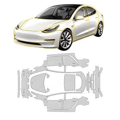 3, Precision Pre-Cut Tpu Transparent | Car paint protective film
