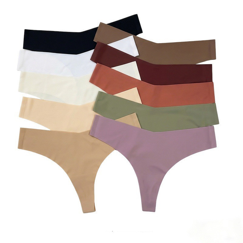European and American Style Seamless Ice Silk Women's Thong Yoga Sports Invisible One-Piece Bikini Panties for Export Cross-Border Trade European and American Style Seamless Ice Silk Women's Thong Yoga Sports Invisible One-Piece Bikini Panties for Export Cross-Border Trade