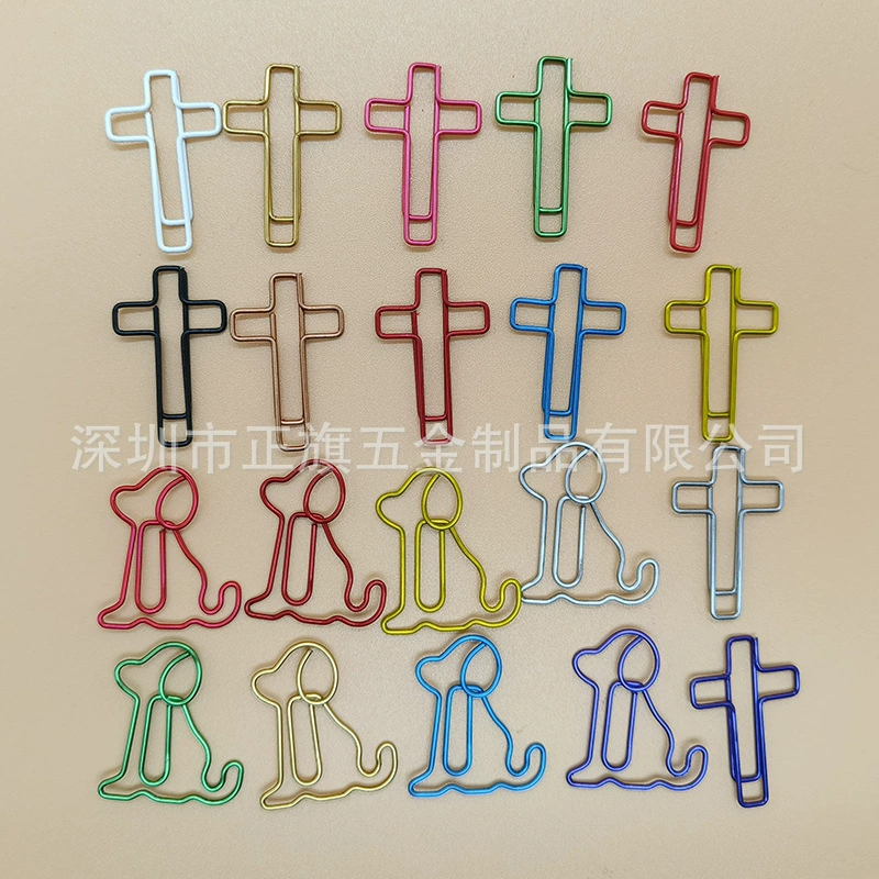 Трансграничная горячая распродажа животных сидя собака скрепка золотой крест инородная скрепка такса милая скрепка