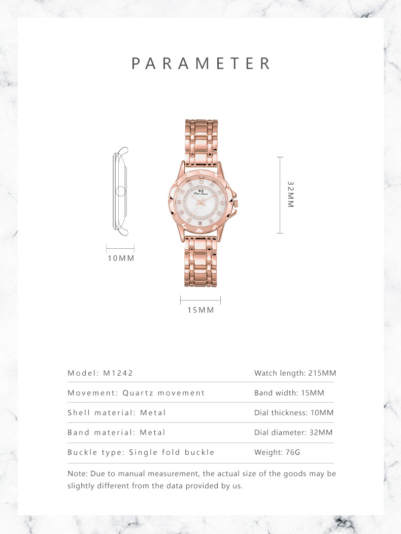 Business, Daily Occasion Quartz Movement Simple Style Geometric Jewelry Buckle Quartz Watch Women's Watches