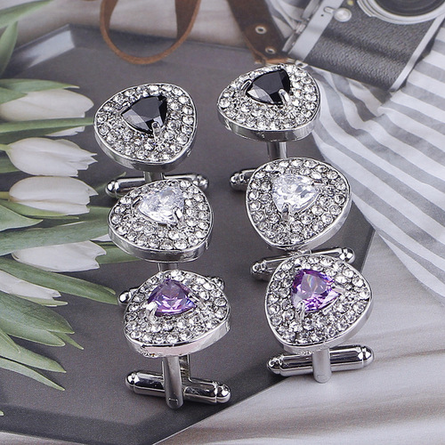 New cufflinks, fashionable love French cufflinks, creative women's cufflinks and cufflinks, fashion clothing shirt accessories